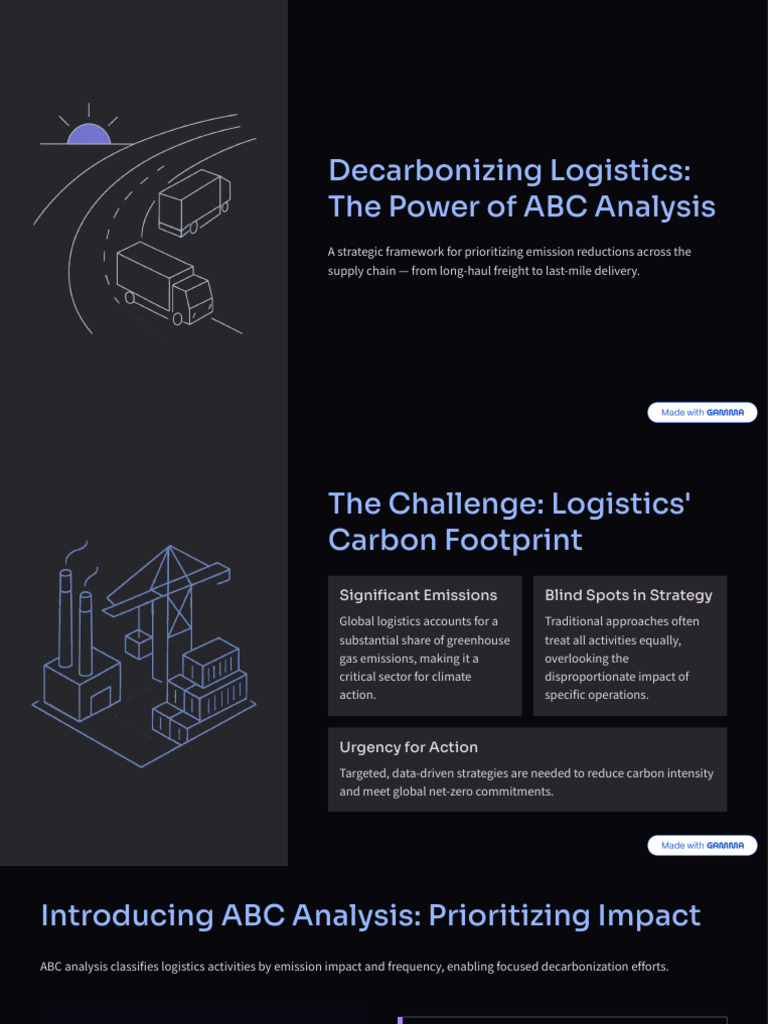 Decarbonizing Logistics The Power of ABC Analysis | PDF | Climate ...