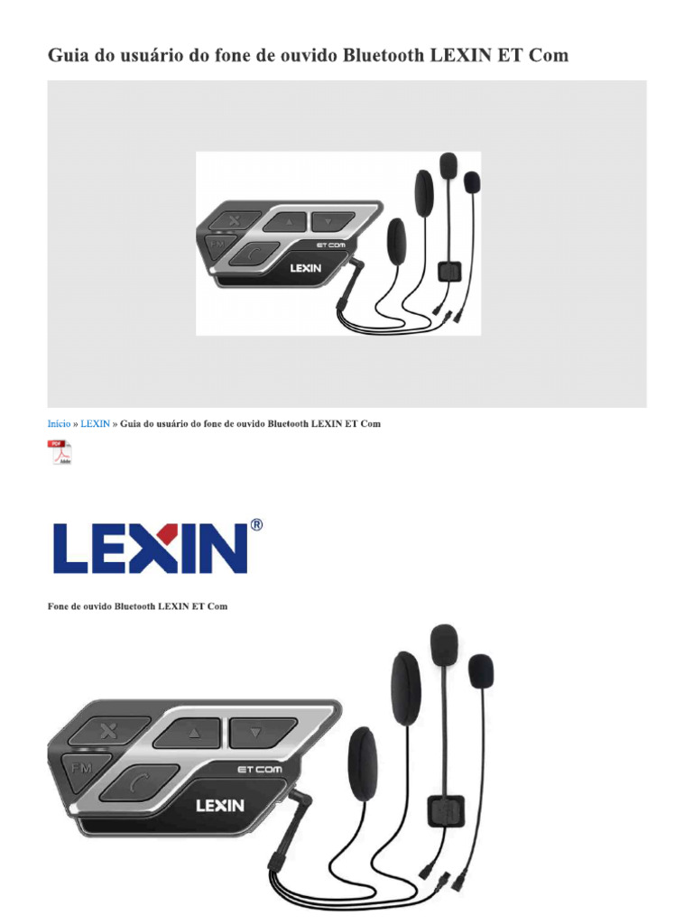 Lexin - Intercom ET - Manual (Portugues) | PDF