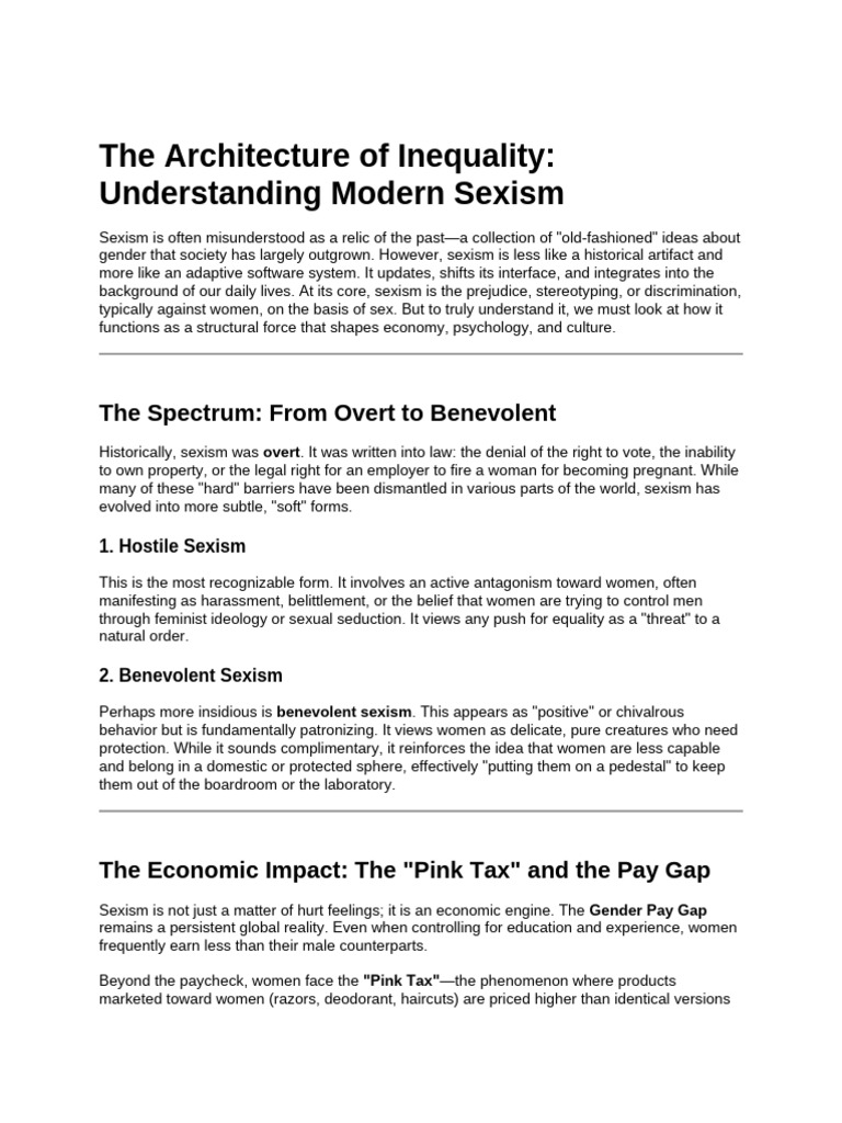 The Architecture of Inequality - Understanding Modern Sexism | PDF ...