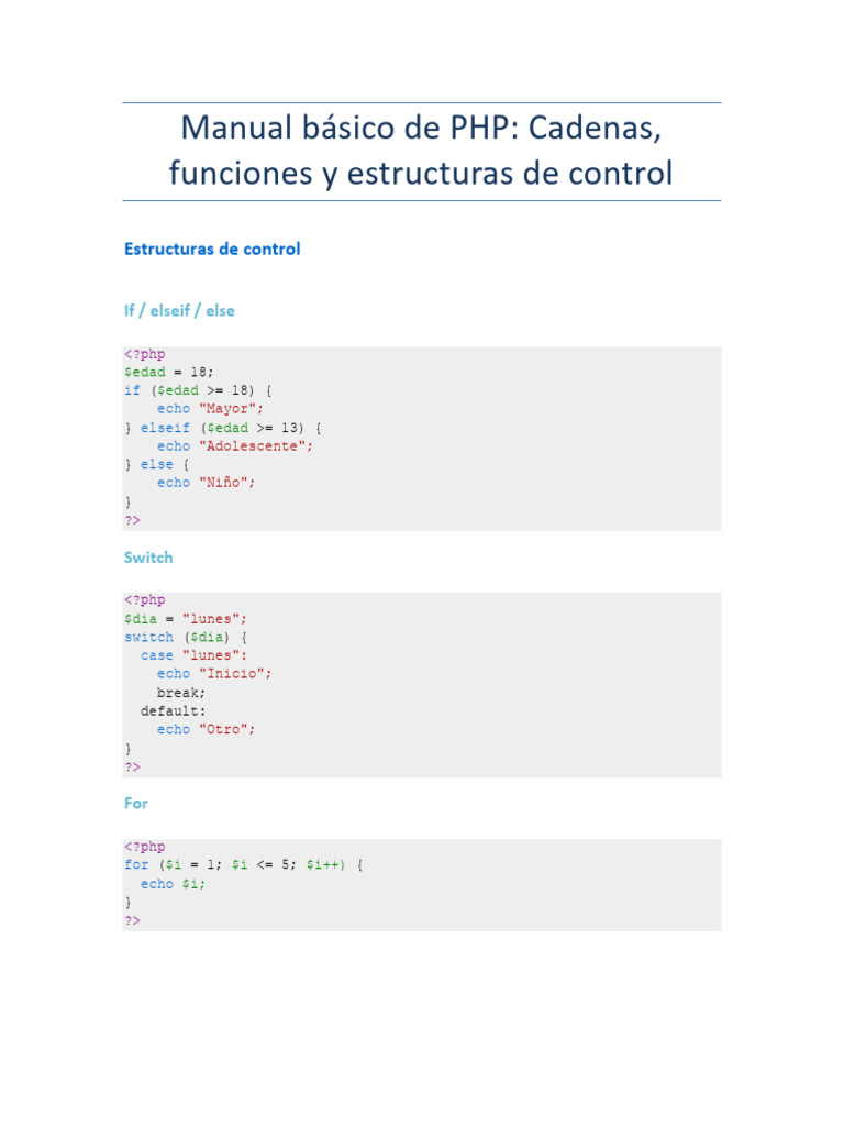 Manual PHP | PDF