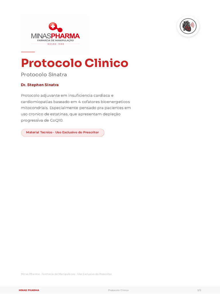 Protocolo Clinico | PDF | Mitocôndria | Trifosfato de adenosina