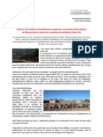 Communiqué de Presse - École Bioclimatique, Skoura, Maroc