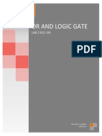 Or and Logic Gate: Lab 2 Ece 195