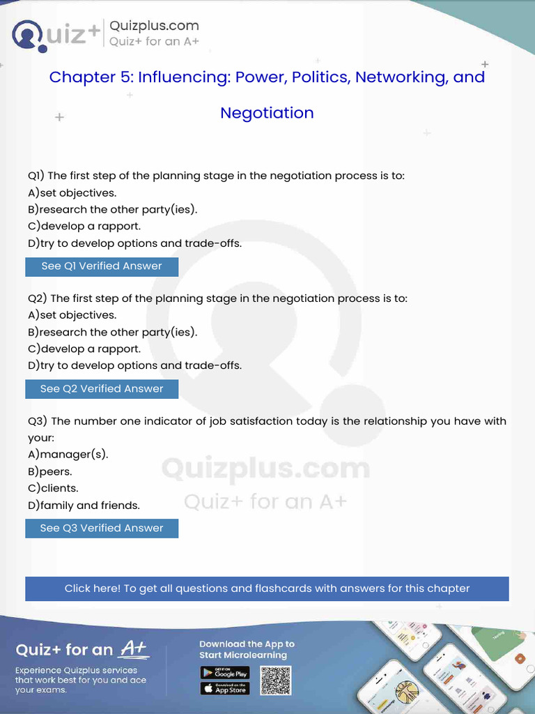 The First Step of the Planning Stage in the Negotiation Process is To ...