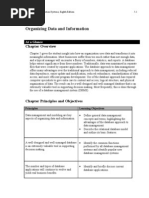Organizing Data and Information