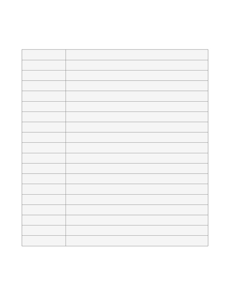 Date Template One Page | PDF