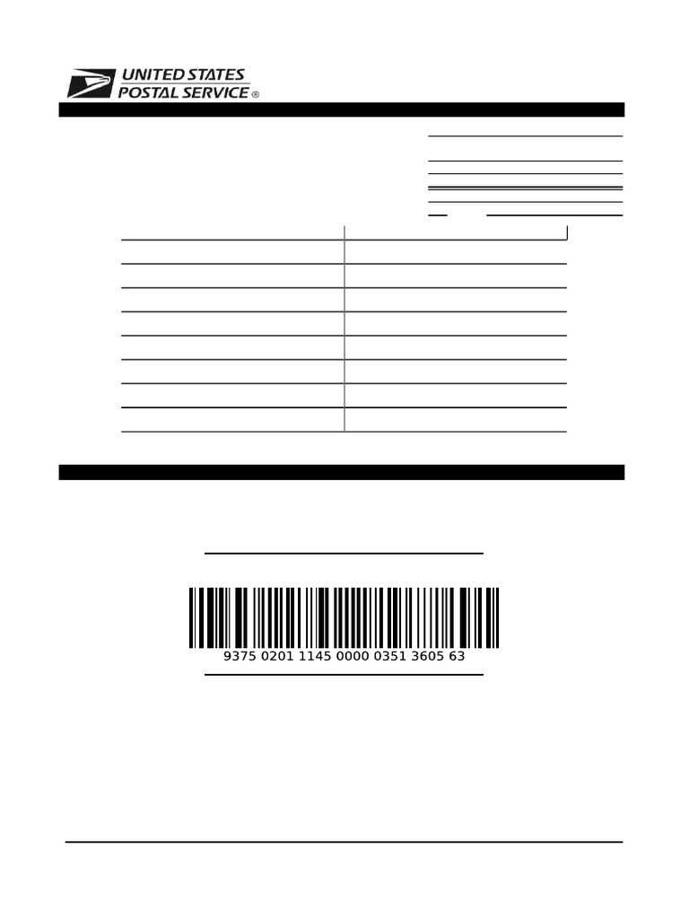 USPS End of Day Form Wed Jan 21 2026 | PDF