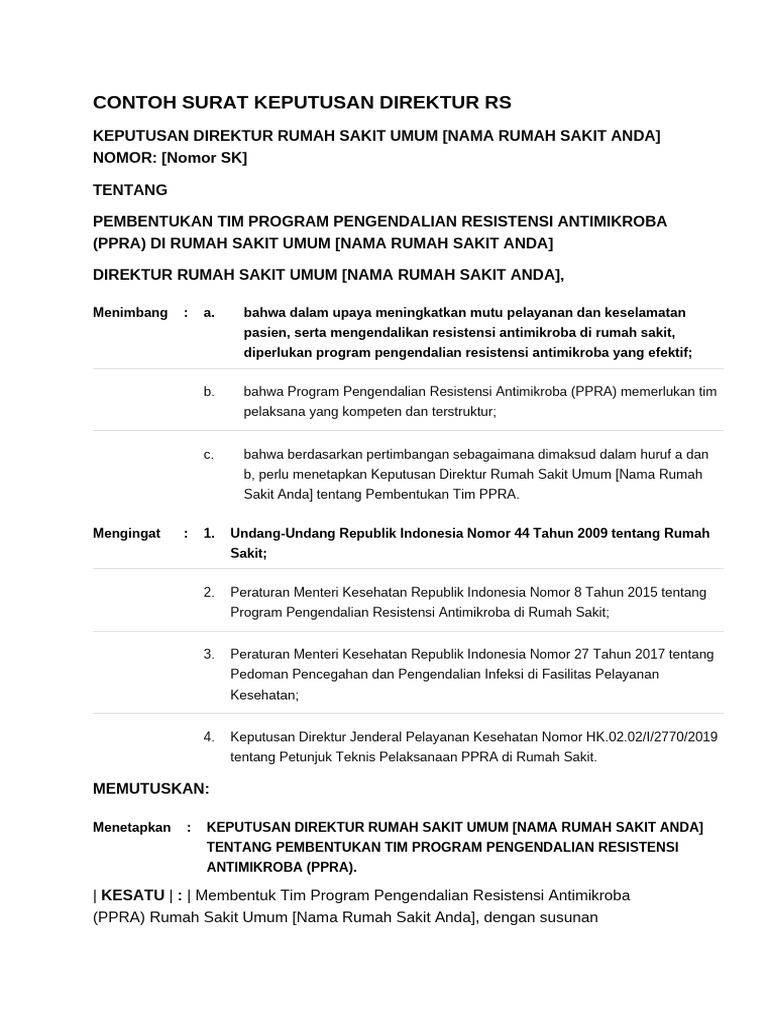 Contoh SK Ppra | PDF