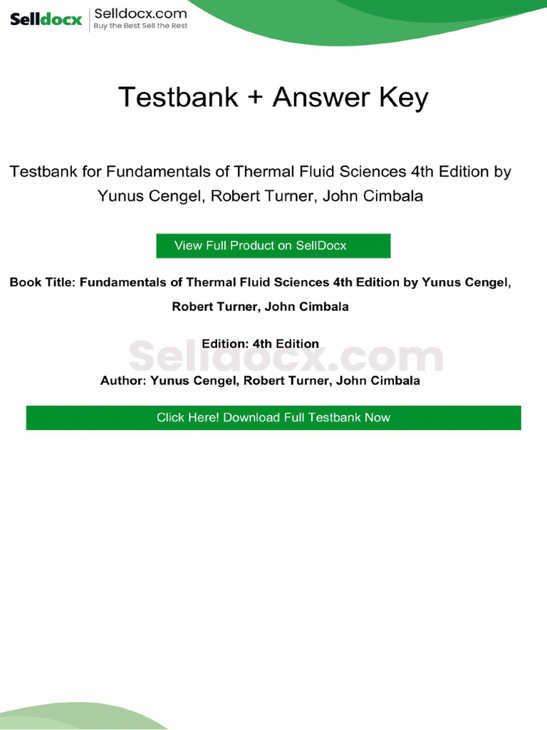 Textbook Solutions for Fundamentals of Thermal Fluid Sciences 4th ...