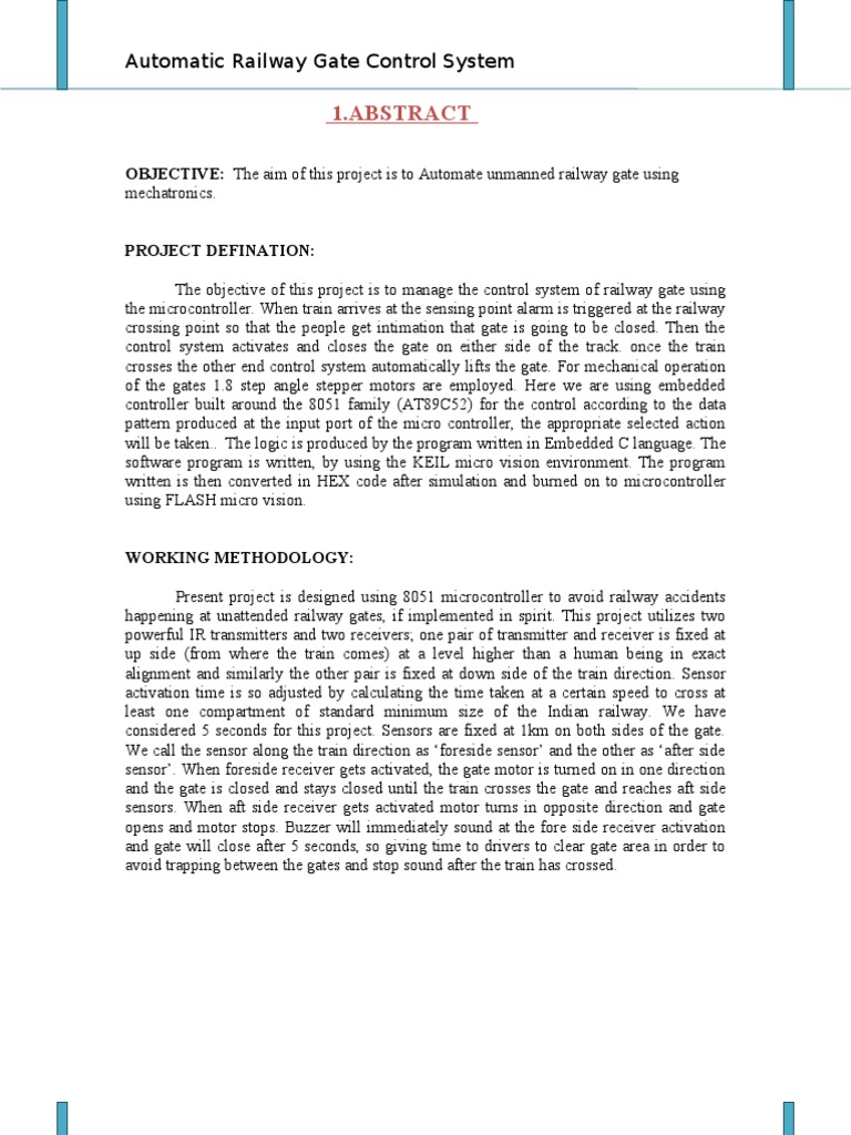 Automatic Gate Control-FINAL | PDF | Computers