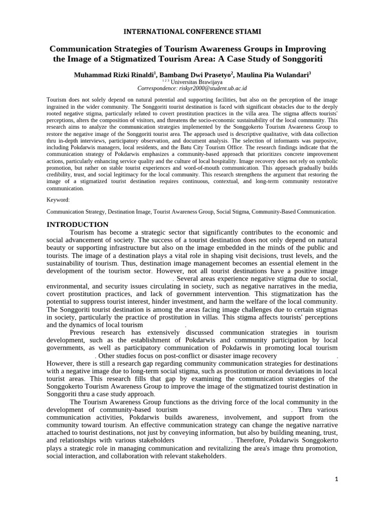 Muhammad Rizki Rinaldi-Article CSTIAMI | PDF | Social Stigma ...