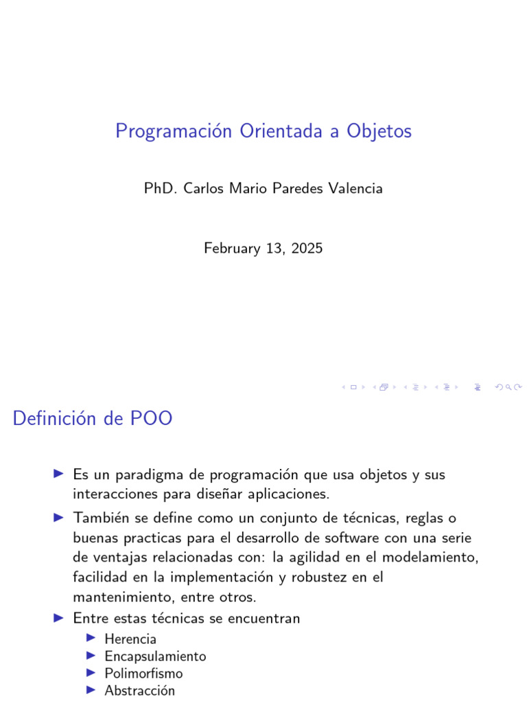 S2-Elementos de la POO | PDF | Objeto (informática) | Programación ...