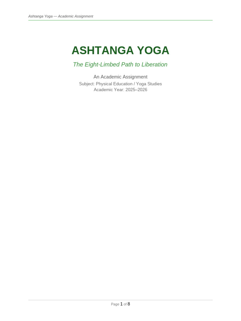 Ashtanga Yoga | PDF | Yoga | Asana