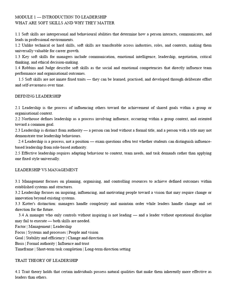 SS Study Material | PDF | Leadership | Transformational Leadership