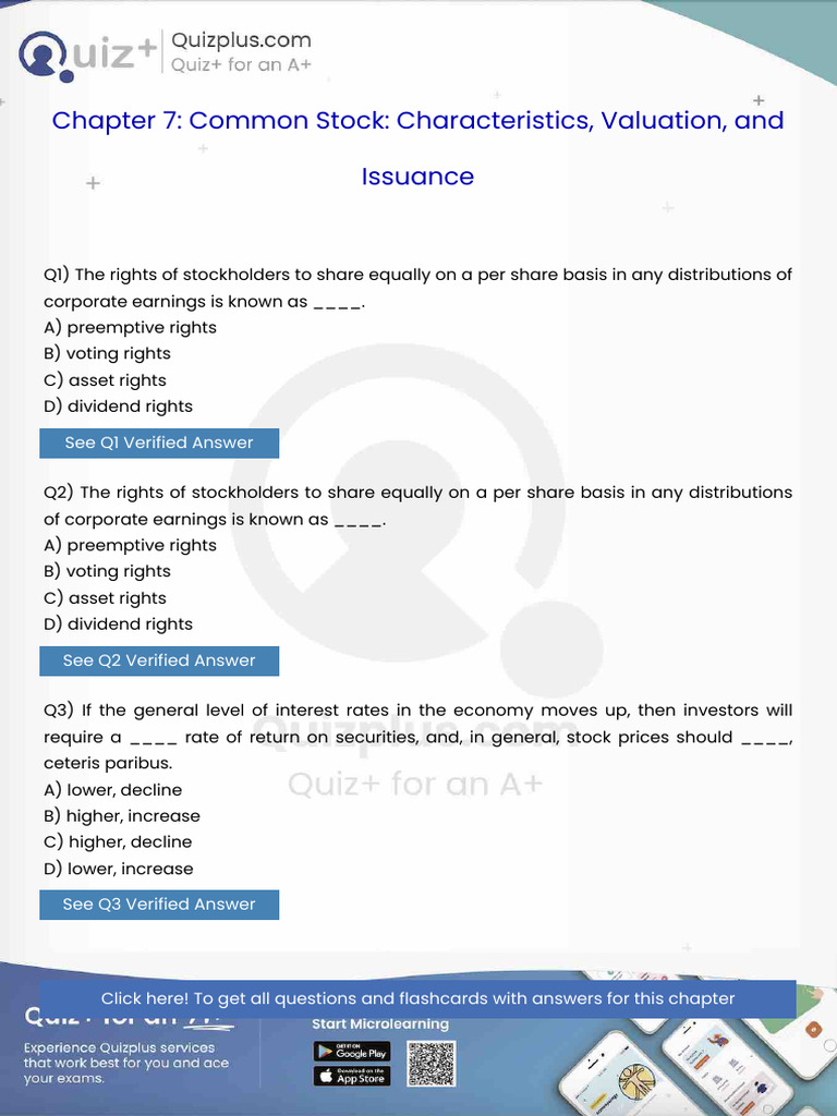 The Rights of Stockholders to Share Equally on a Per Share Basis in Any ...