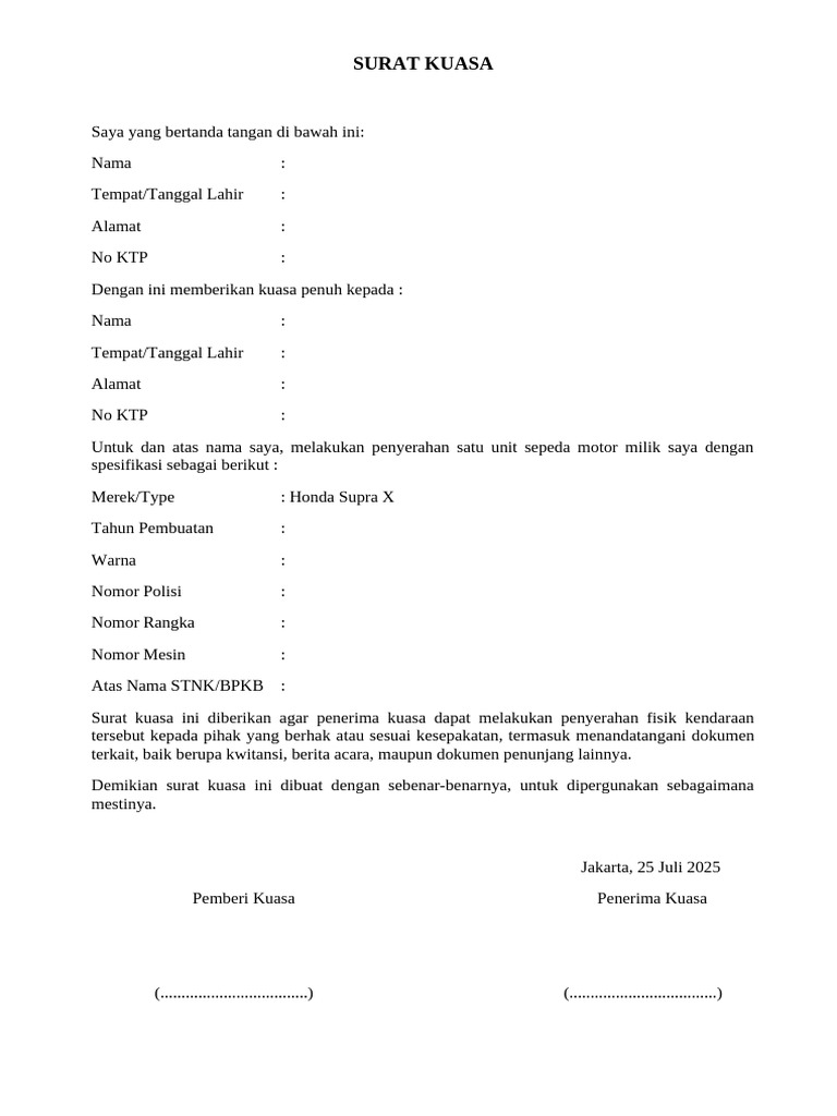 Surat Kuasa | PDF