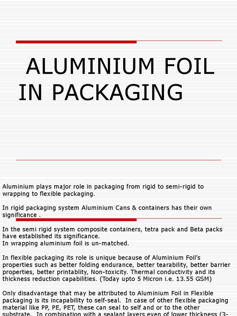 10 Aluminium Foil in Packaging - SB | PDF | Aluminium Foil | Rolling  (Metalworking)