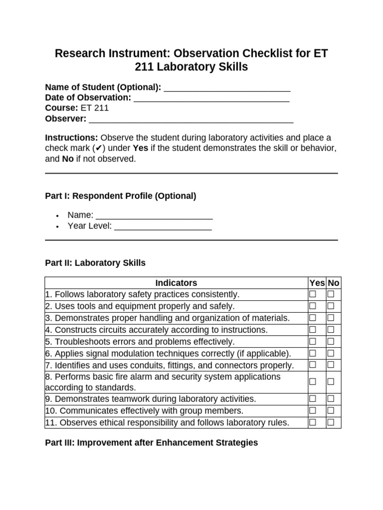 Research Instrument BBSEC RESEARCH | PDF