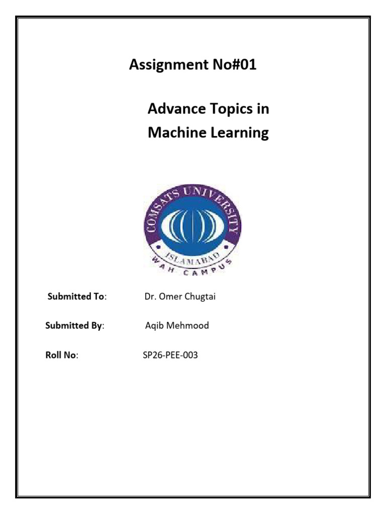 Assignment No 01 Aqib Mehmod SP26 PEE 003 | PDF
