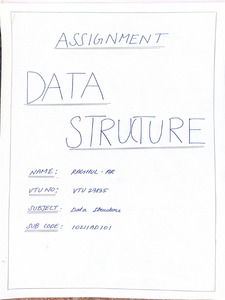 Data structure assignment artificial intelligence | PDF