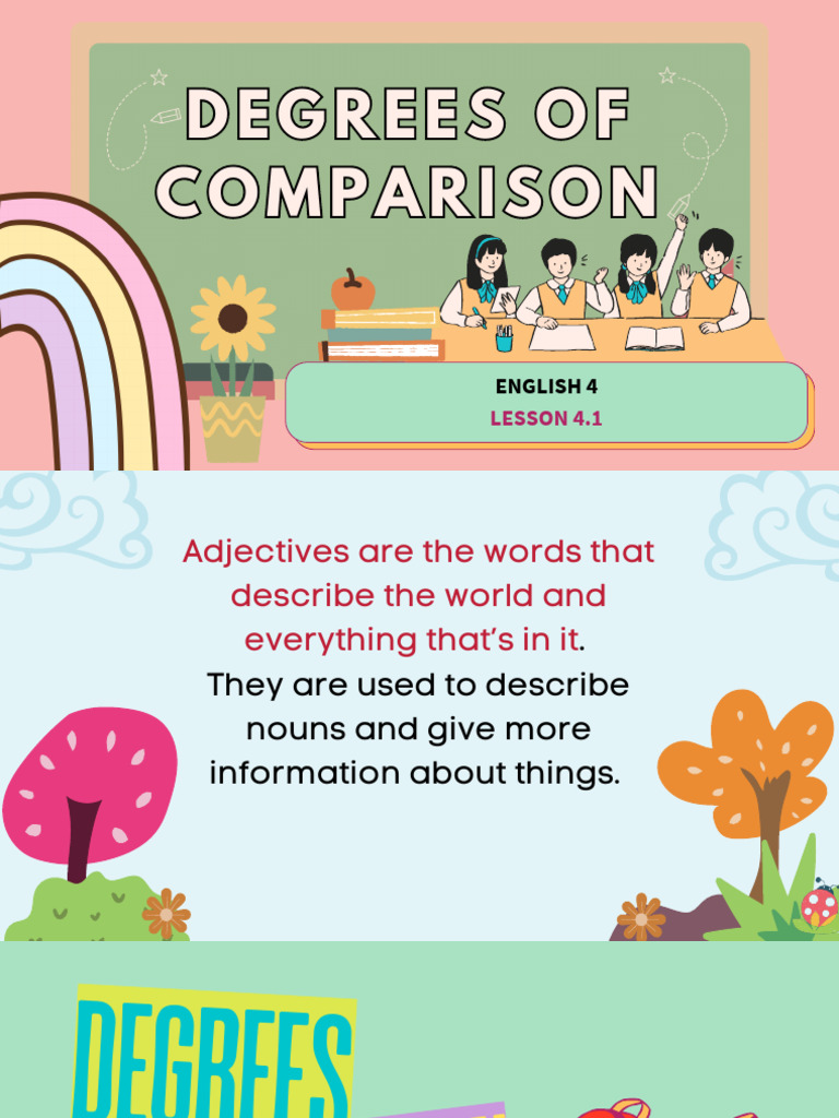 English 4 - Lesson 4.1 Degrees of Comparison | PDF | Language Families ...