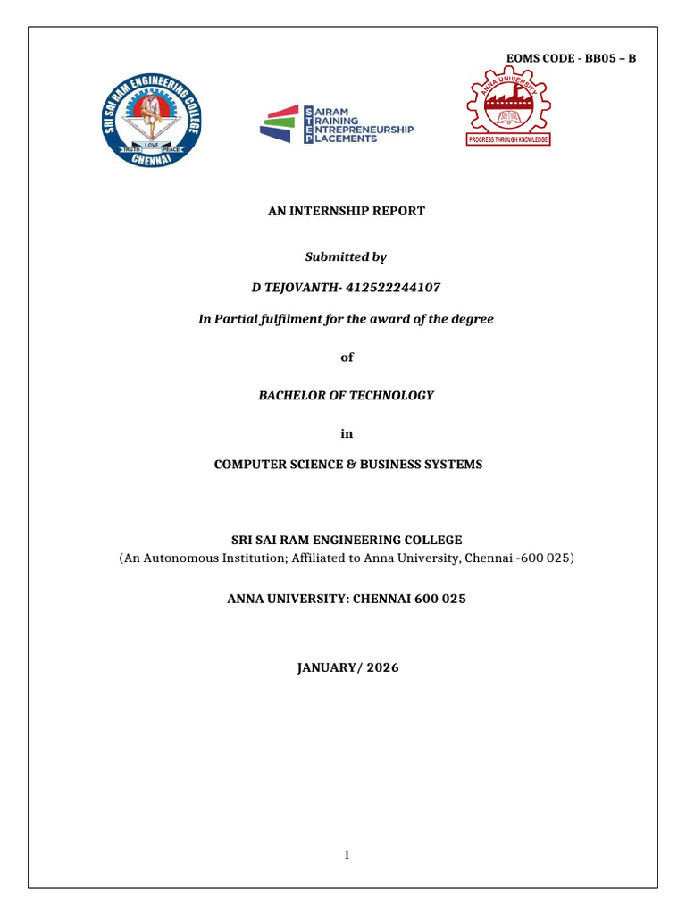 Internship Consolidated Report Tejo-2 | PDF | Web Development | Databases