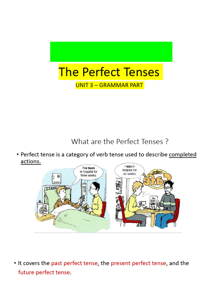The Perfect Tenses Short Notes | PDF