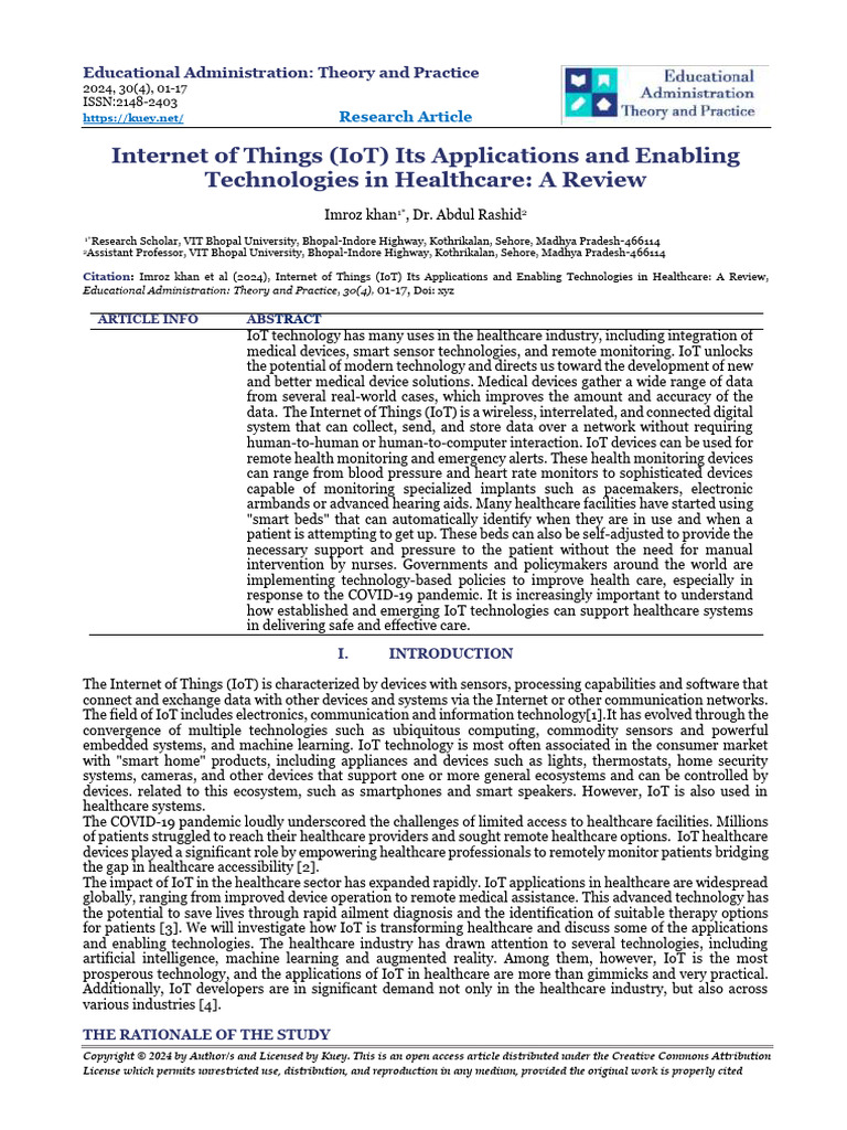 Iot and Its Applications | PDF | Internet Of Things | Cloud Computing