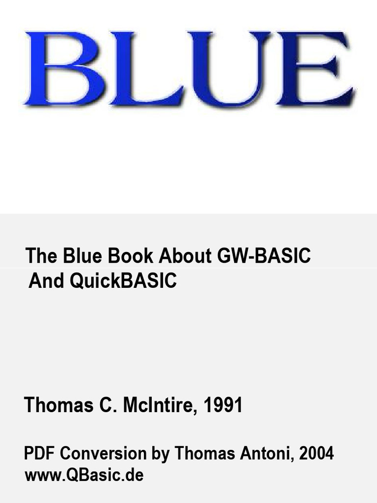 Blue Basic Book | PDF | Pointer (Computer Programming) | Compiler