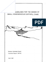 General Guidelines For The Design of Small Homogeneous Dams