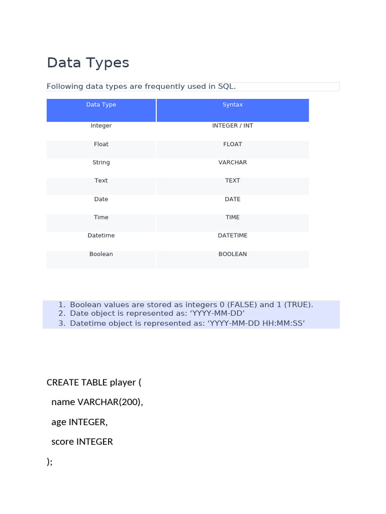 Mysql | PDF | Boolean Data Type | Data Type