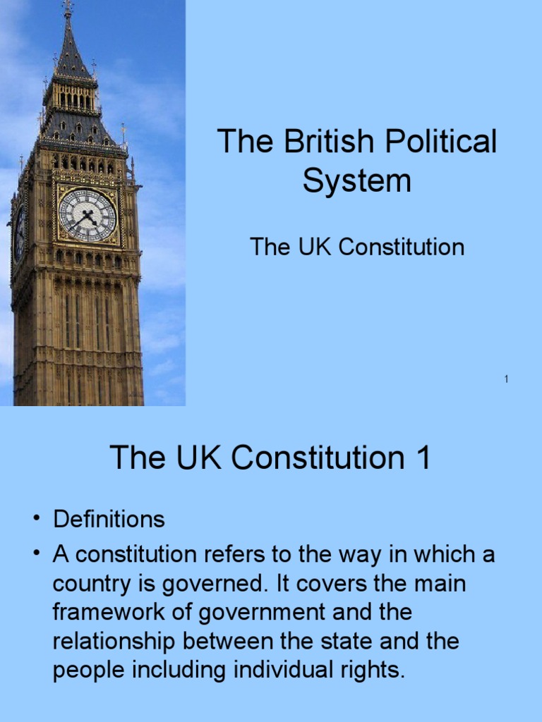 The UK Constitution United States Constitution Constitutional Law