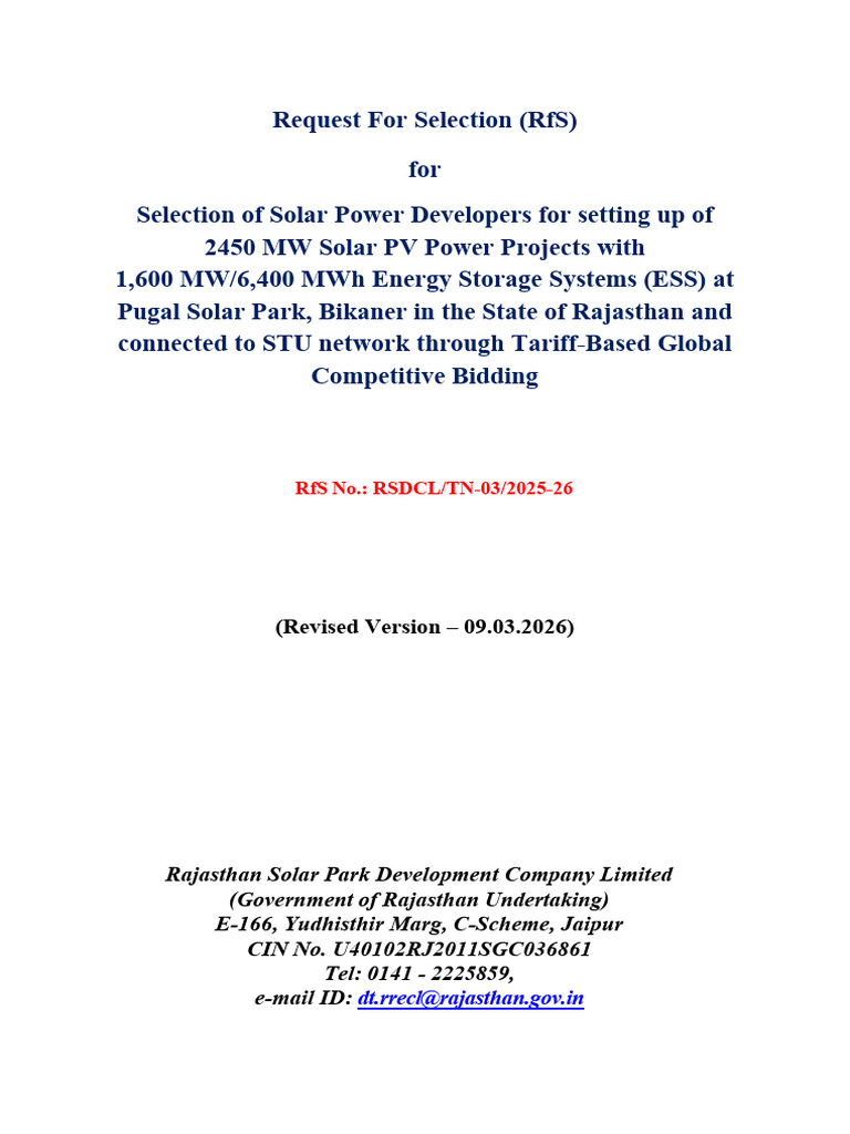 RFS Revised | PDF | Joint Venture | Watt