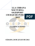 Clasificaciones Milla Urbana Porcuna 2012