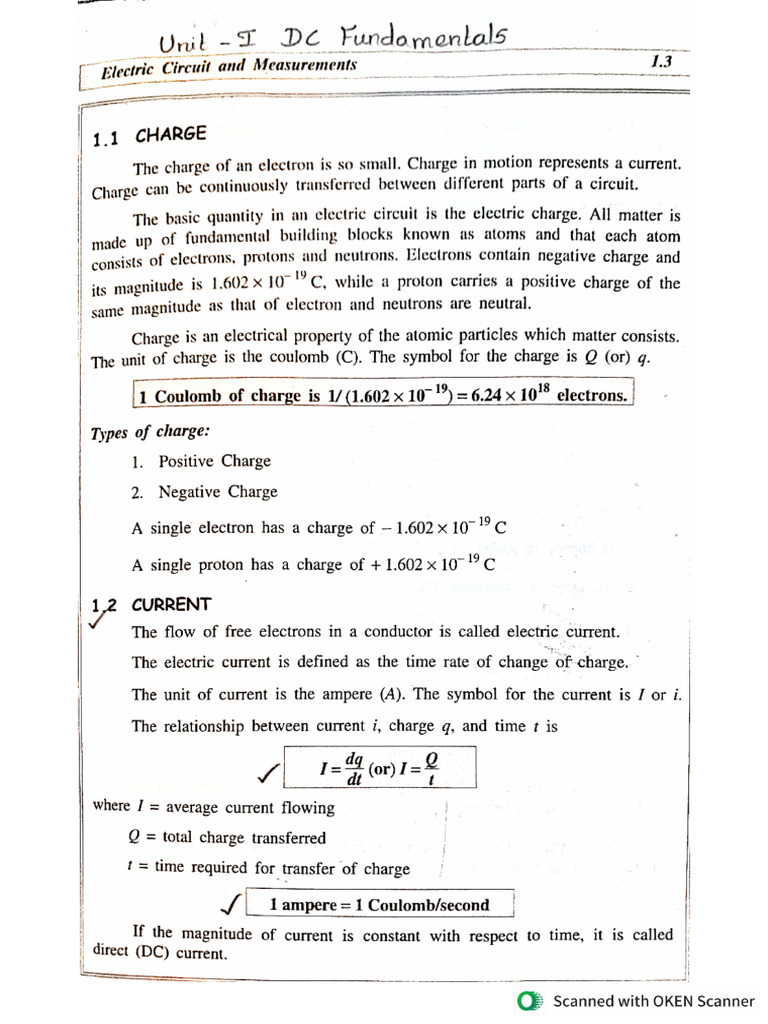 Ee25c01 Beee Unit 1 | PDF
