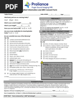 MRI Consent Form Overview | PDF | Magnetic Resonance Imaging | Medical ...