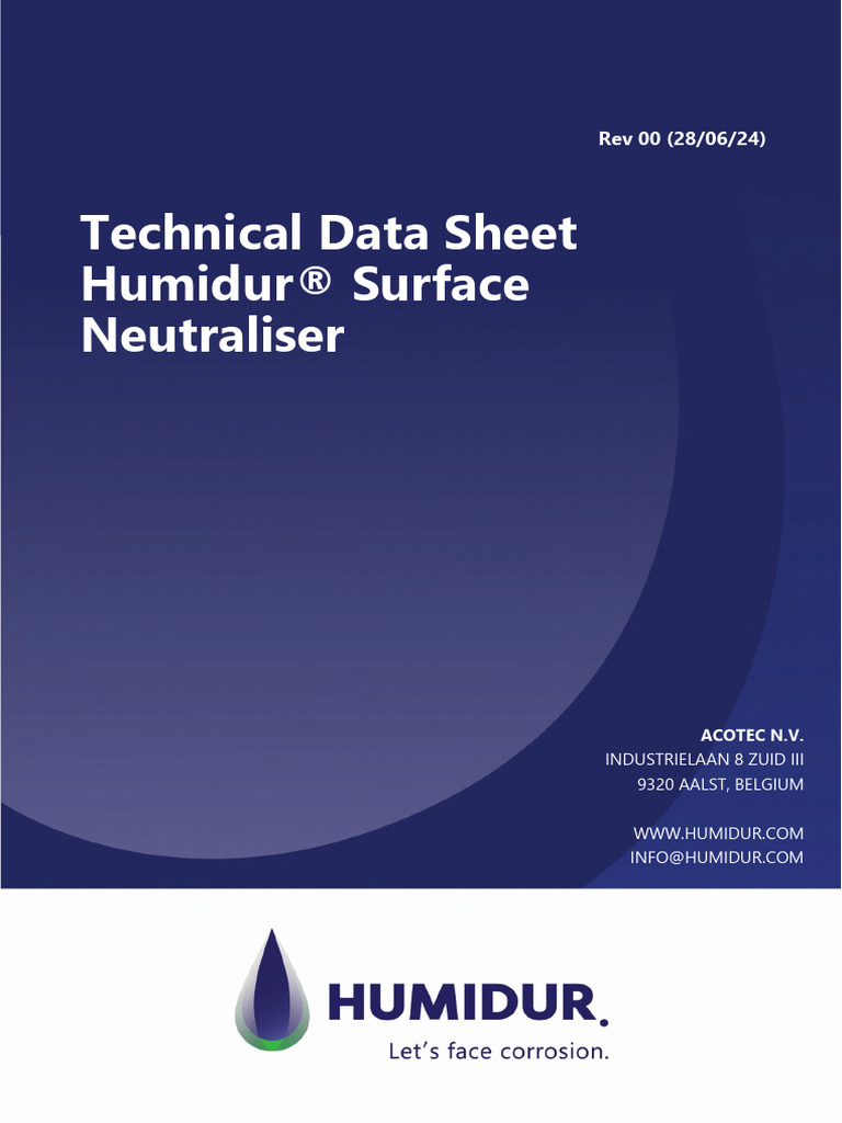 TDS Humidur Surface Neutraliser RV00 | PDF | Materials | Industrial ...