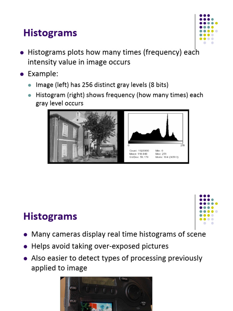 L2 - Histograms and Point Operations | PDF | Histogram | Graphics
