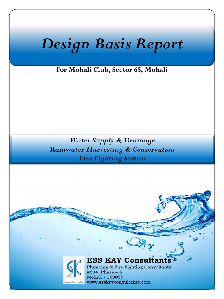 Design Basis Report New | PDF | Water Purification | Stormwater