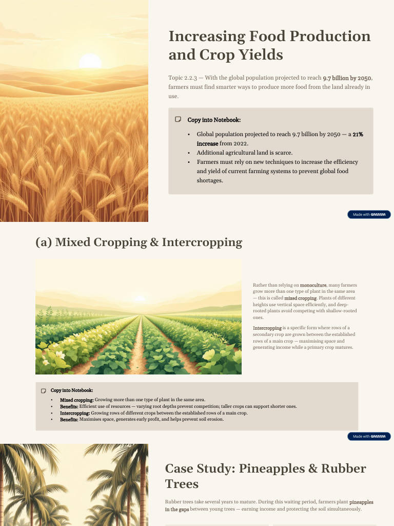 Increasing-Food-Production-and-Crop-Yields - Part 1 | PDF | Crop ...