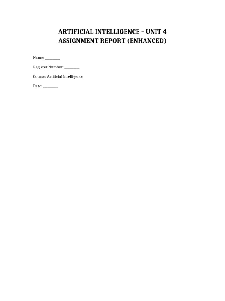 AI Unit4 Enhanced Report | PDF