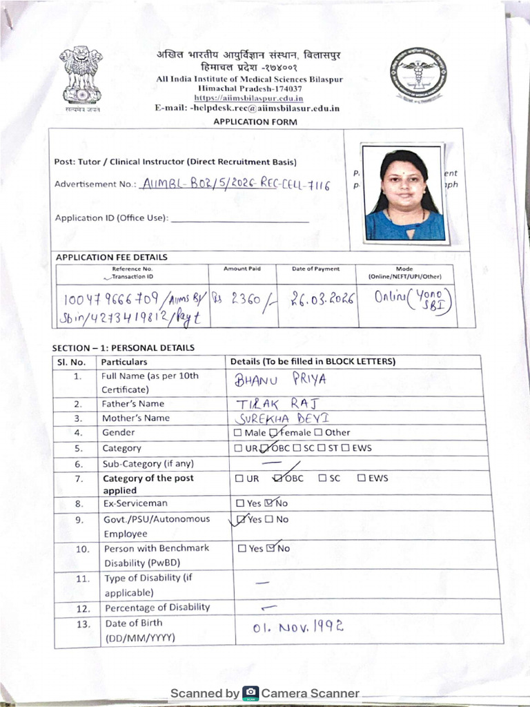 Scanned Application Form_compressed | PDF