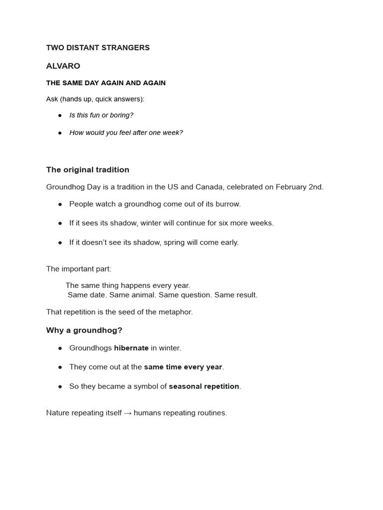 Two Distant Strangers - Documentos de Google | PDF