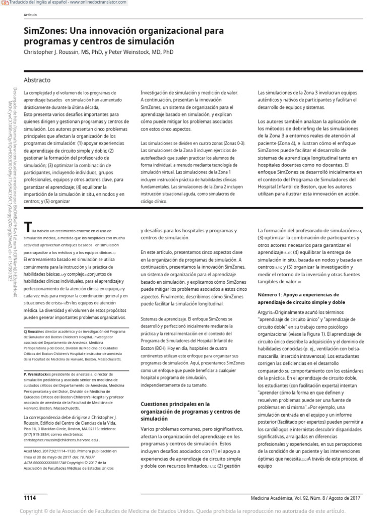 Roussin Zonas de Simul Español | PDF | Aprendizaje | Simulación