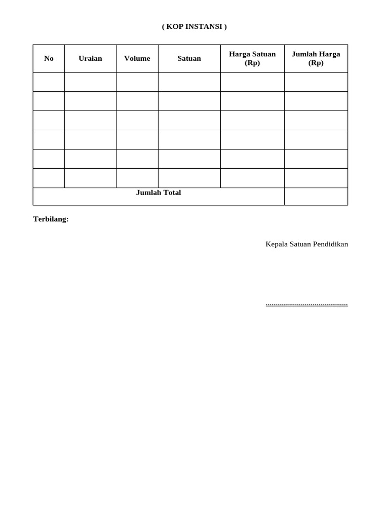 Template Rab Permohonan | PDF