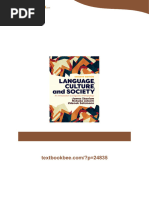 Language, Culture and Society | PDF | Anthropology | Linguistics