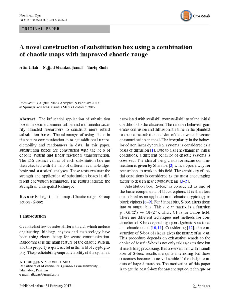 A Novel Construction of Substitution Box Using a Combinationp of ...
