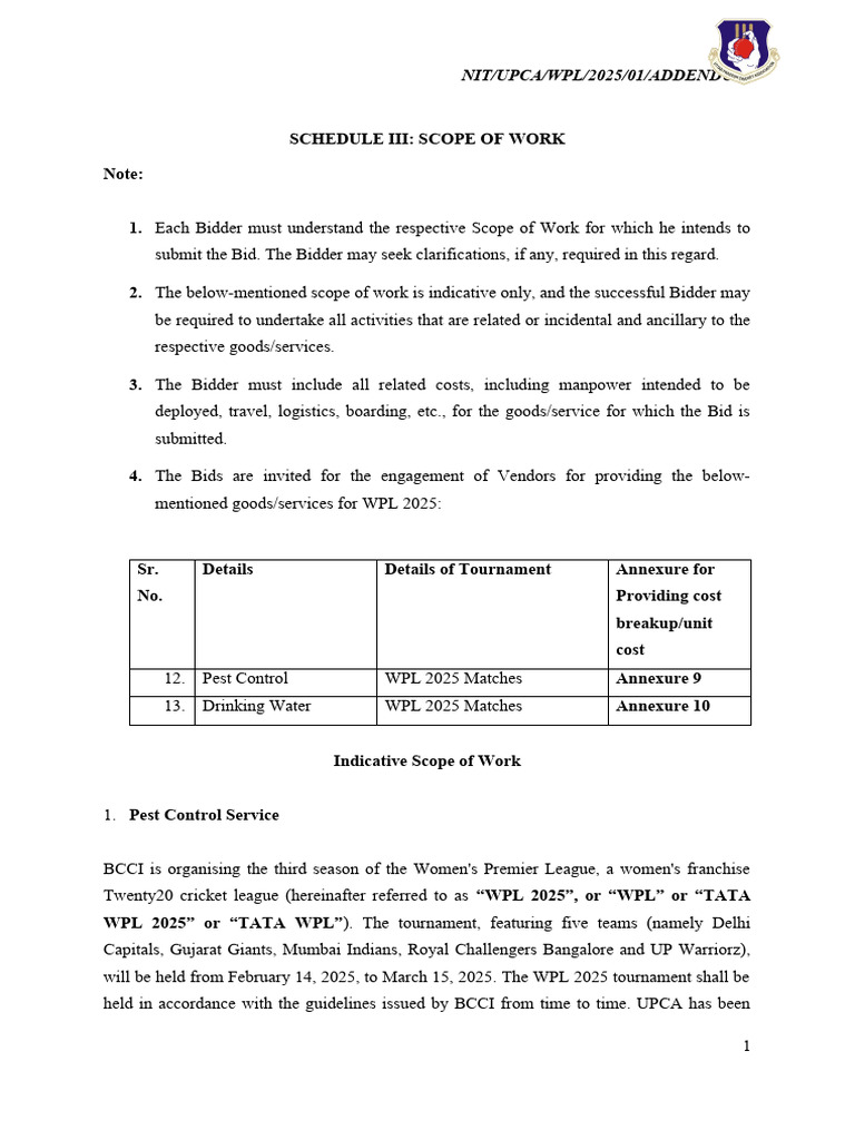 Addendum Schedule III 2 | PDF
