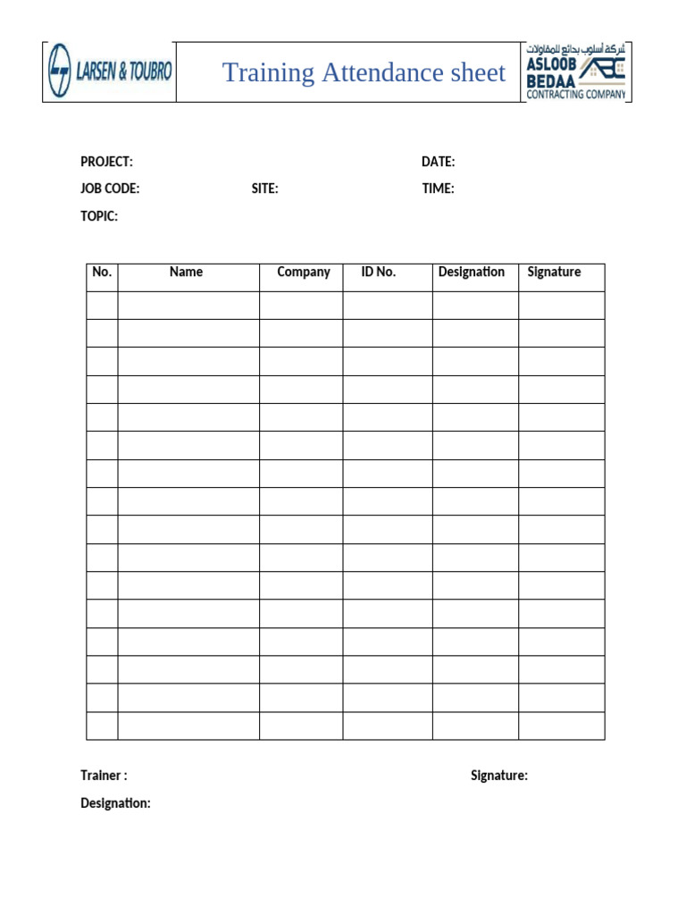 Training Sheet | PDF