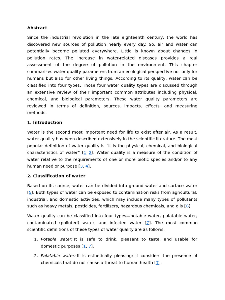 Water Quality Parameters | PDF | Ph | Alkalinity